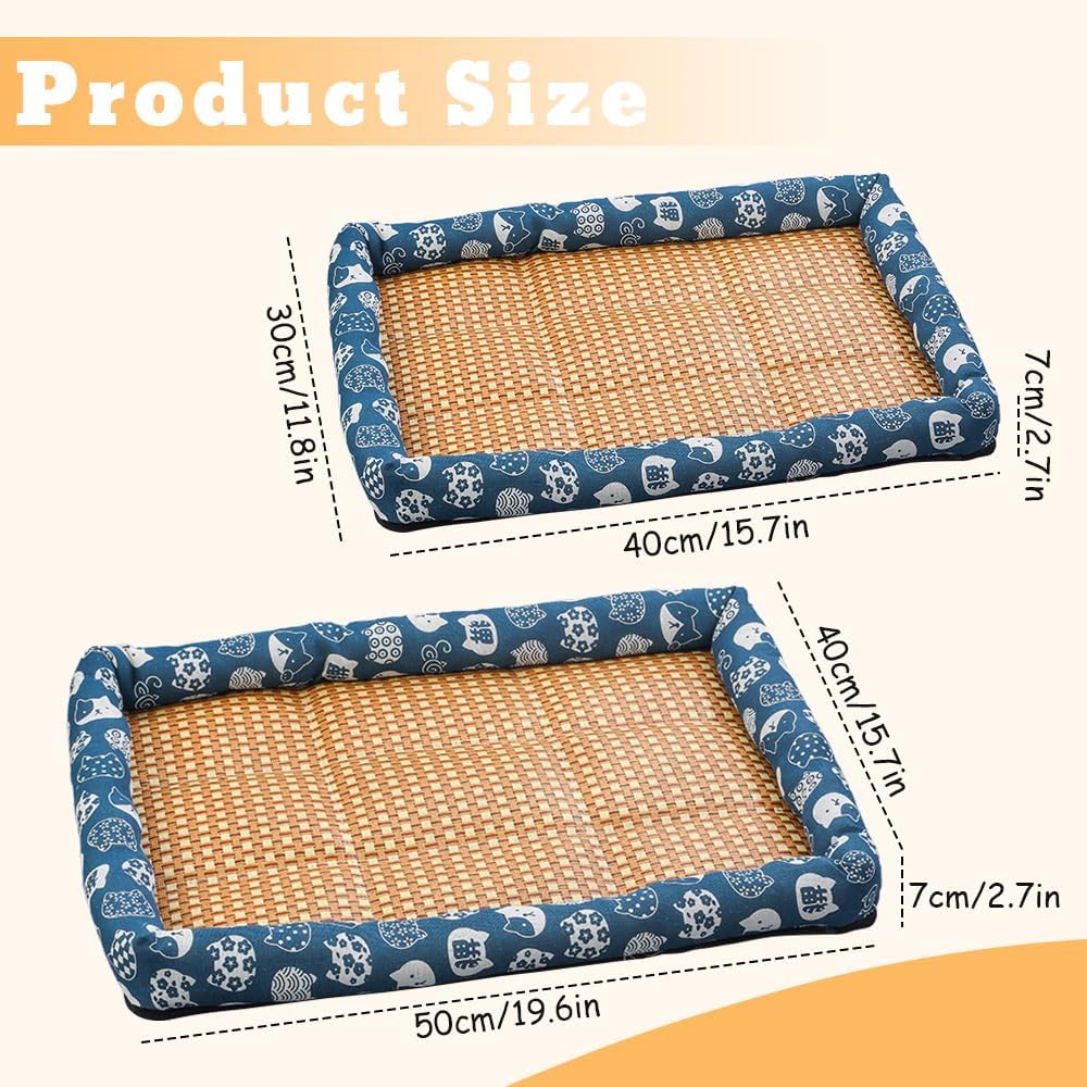 Ice Rattan Cooling Bed for Cats Dogs