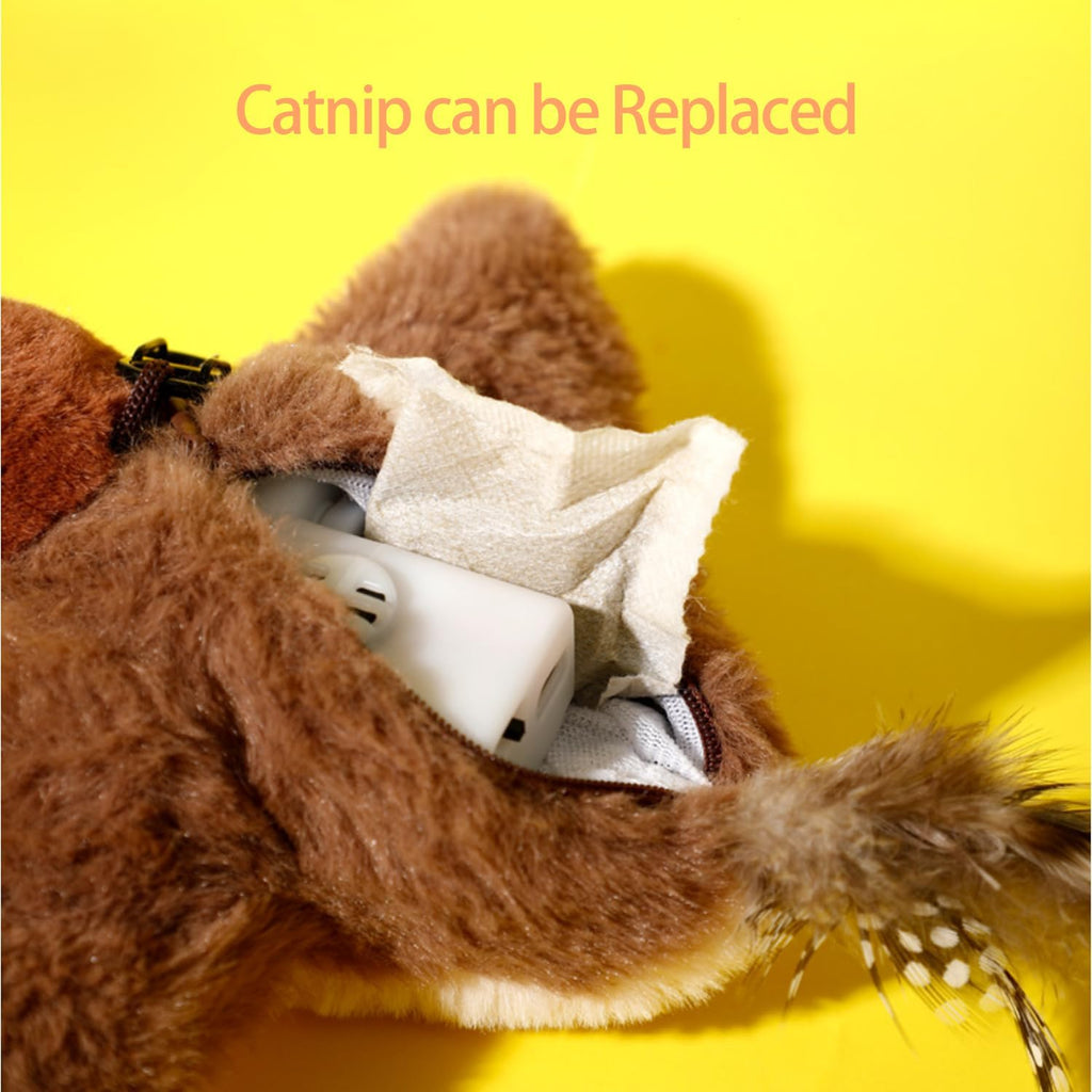 Rechargeable Flapping Bird Cat Toy – USB & Motion‐Activated Chirping Sparrow