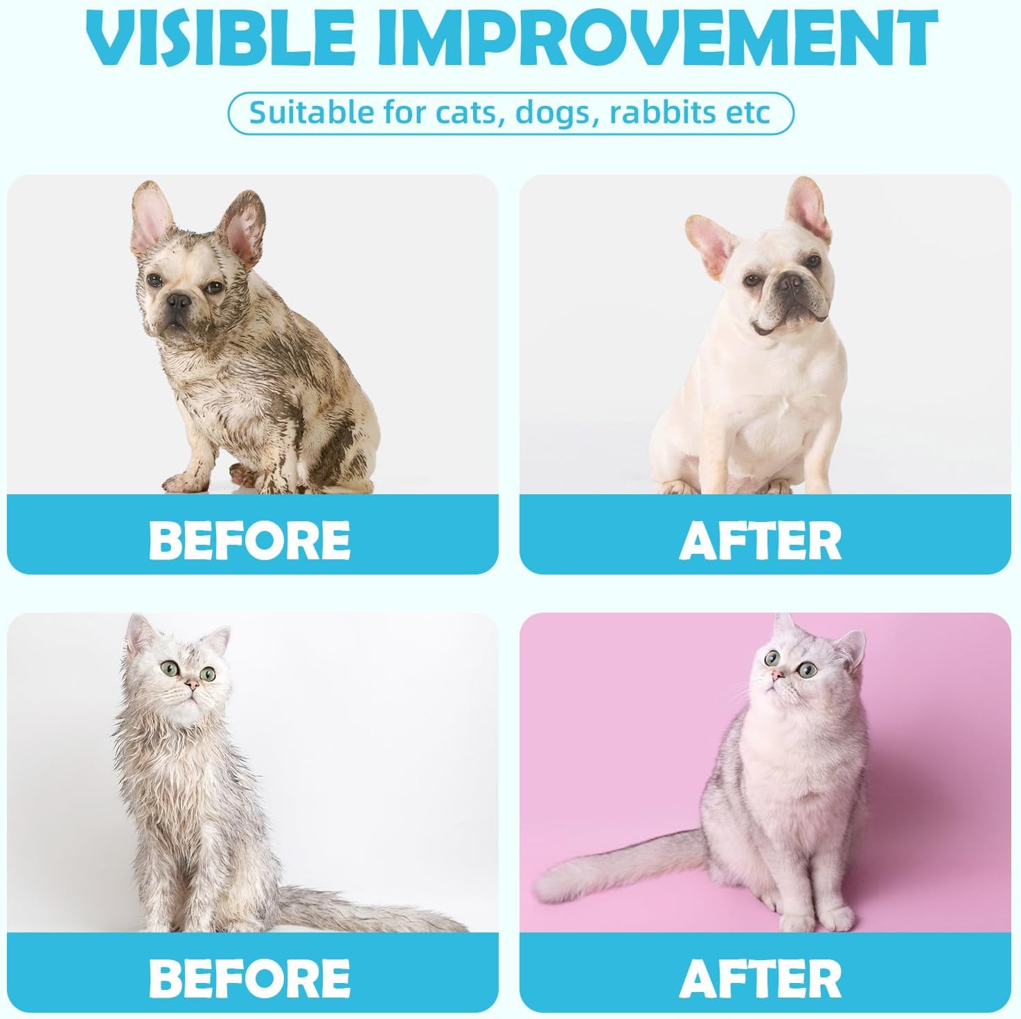 Pet Cleaning Glove Wipes for Dogs & Cats 6PCS