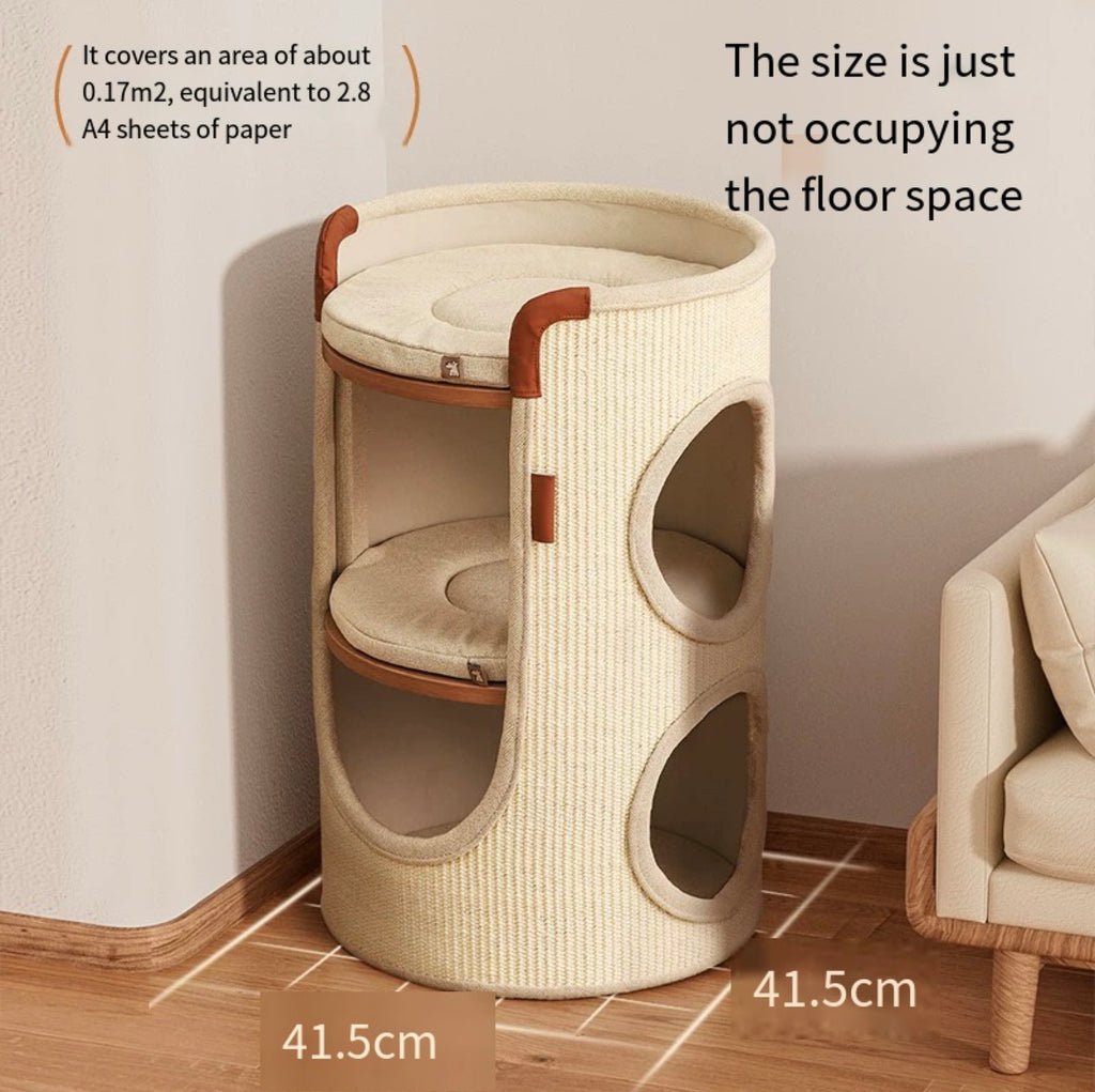 Sisal Bucket Cat Scratching Board – 2-in-1 Round Bed & Furniture Protector