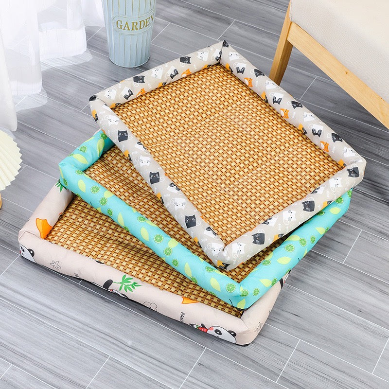 Ice Rattan Cooling Bed for Cats Dogs