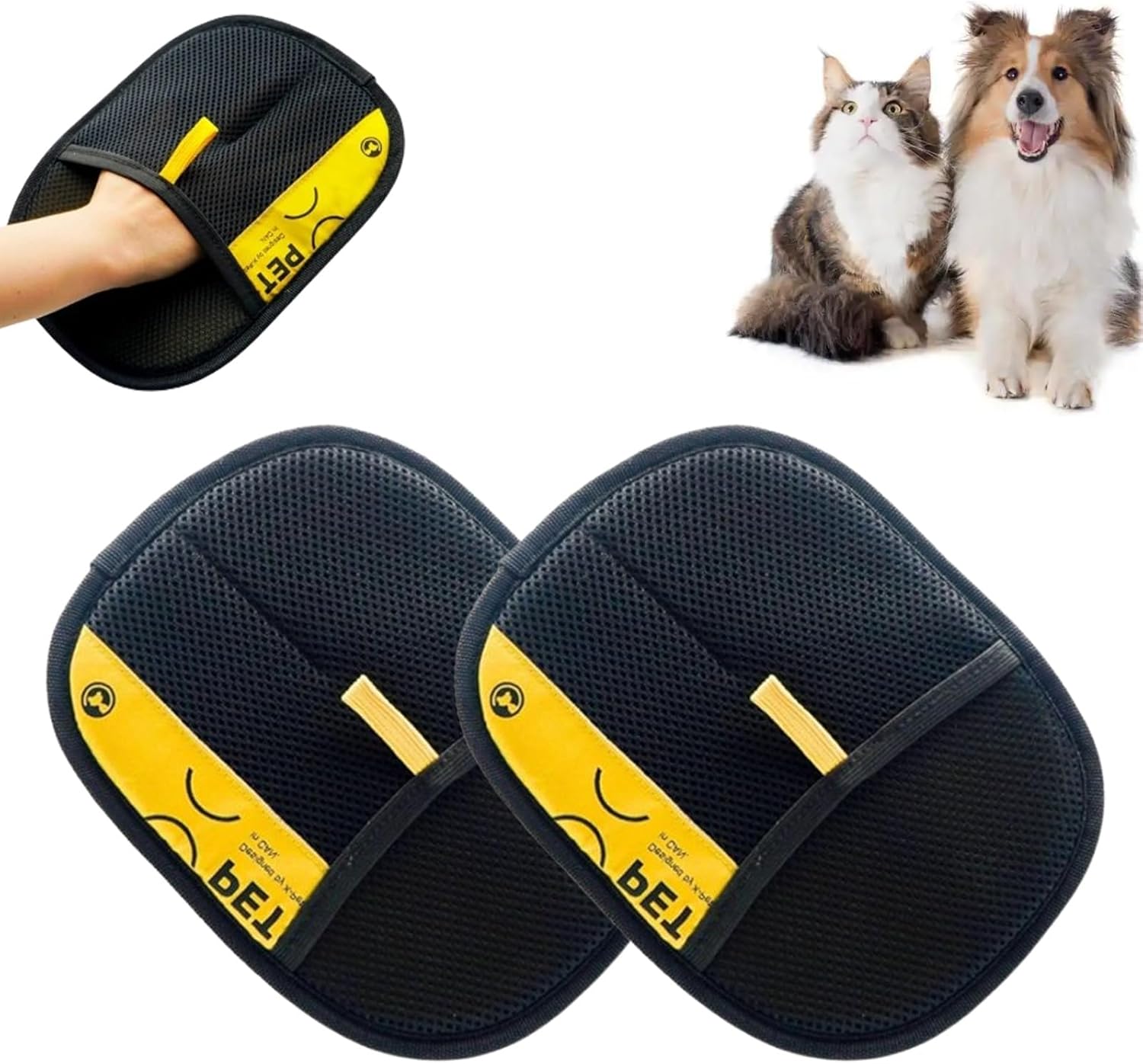 Pets Double-Sided Pet Grooming Gloves