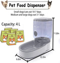 Automatic Pet Feeder 4L Gravity Dog Food Dispenser Large Capacity