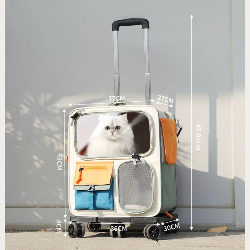 Pet Carrier Baggage Collapsible & Detachable Trolley Bag