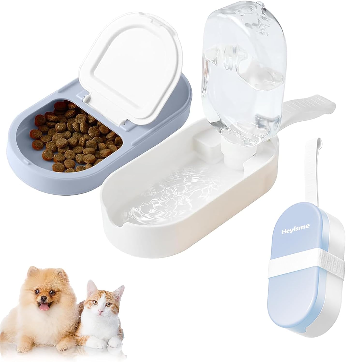 Pet Bowl 2-in-1 Water Bottle  Food Container