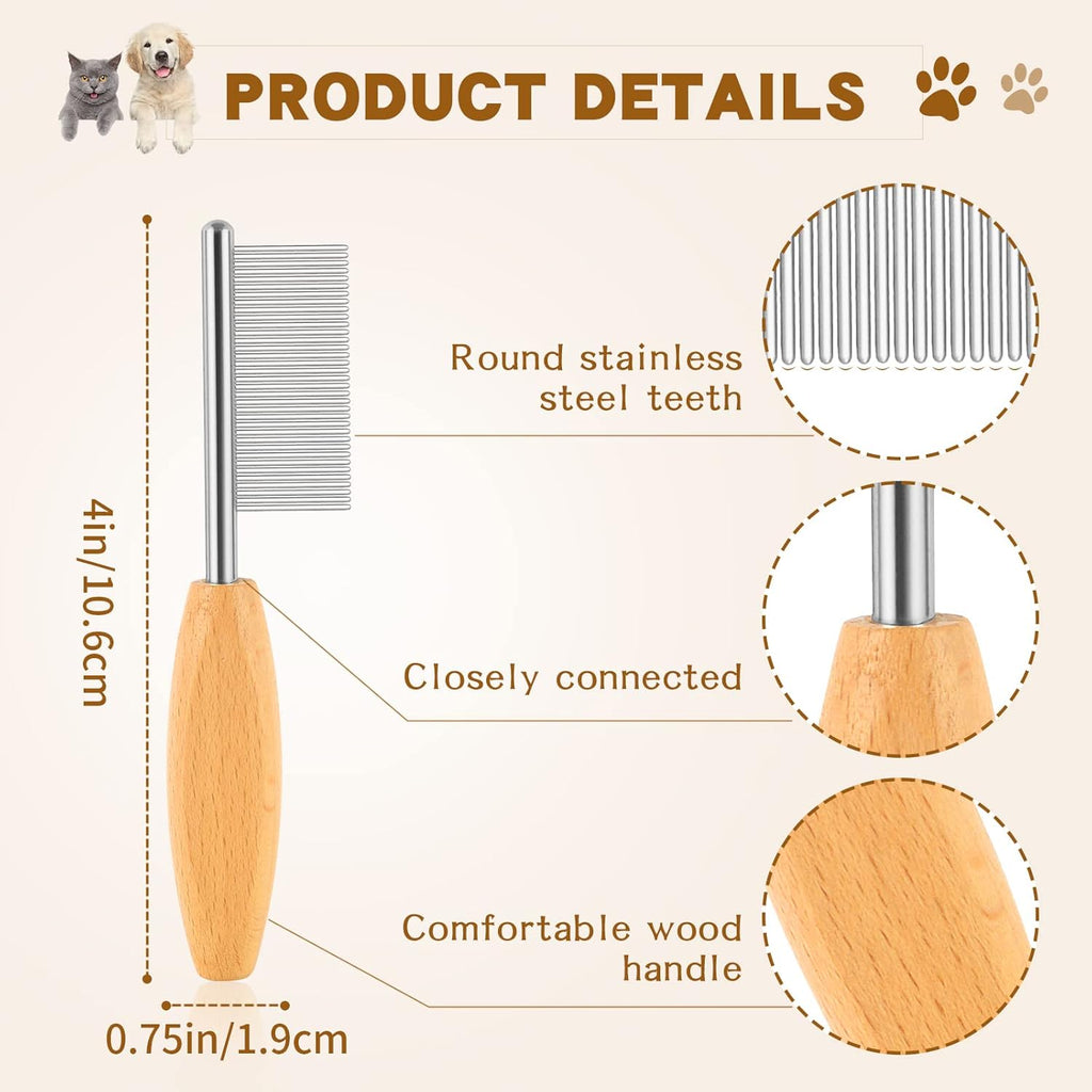 Pet Face and Finishing Comb for Dogs Small Faces Metal Pocket Comb