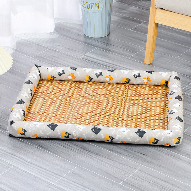 Ice Rattan Cooling Bed for Cats Dogs