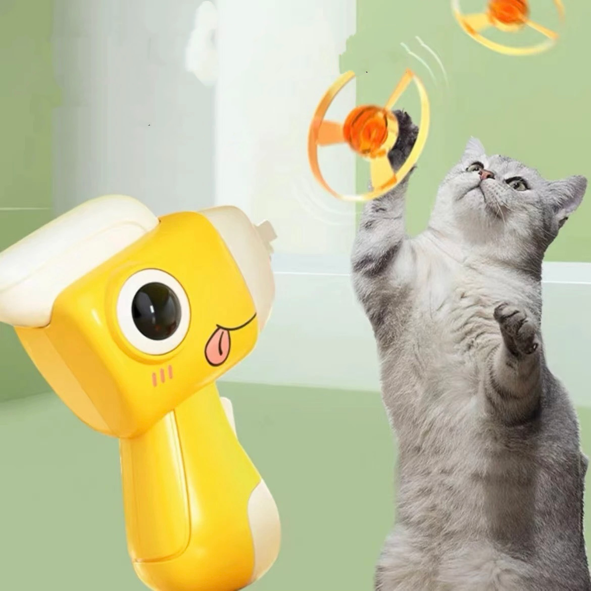 Flying Disc Launcher Toy For Cat