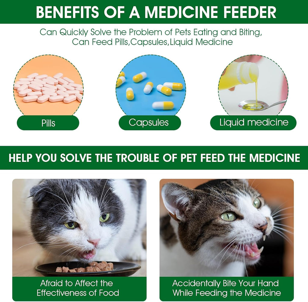 2 Pieces Pet Pill Plunger Popper for Small Cats Dogs