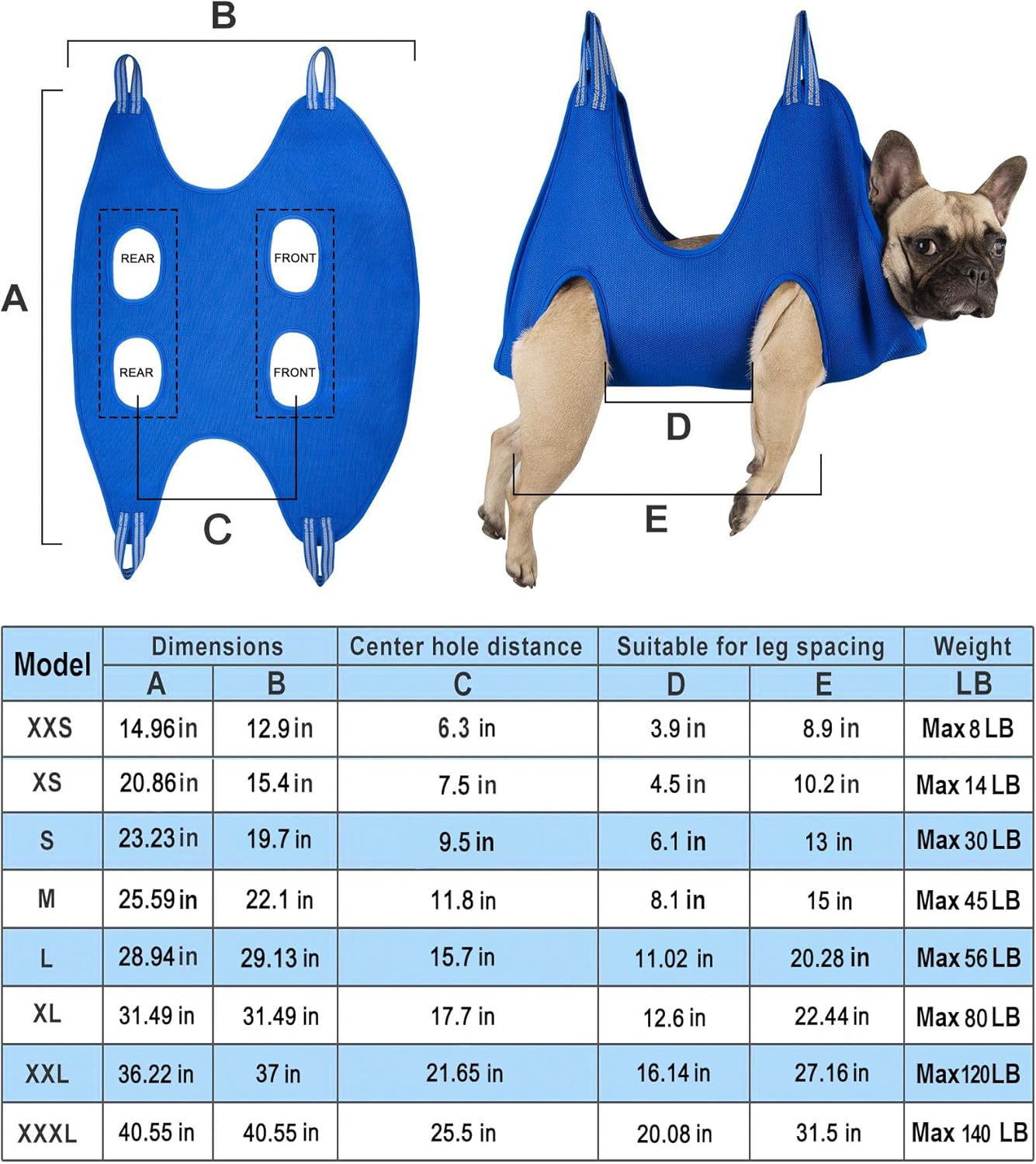 Dog Grooming Hammock Harness