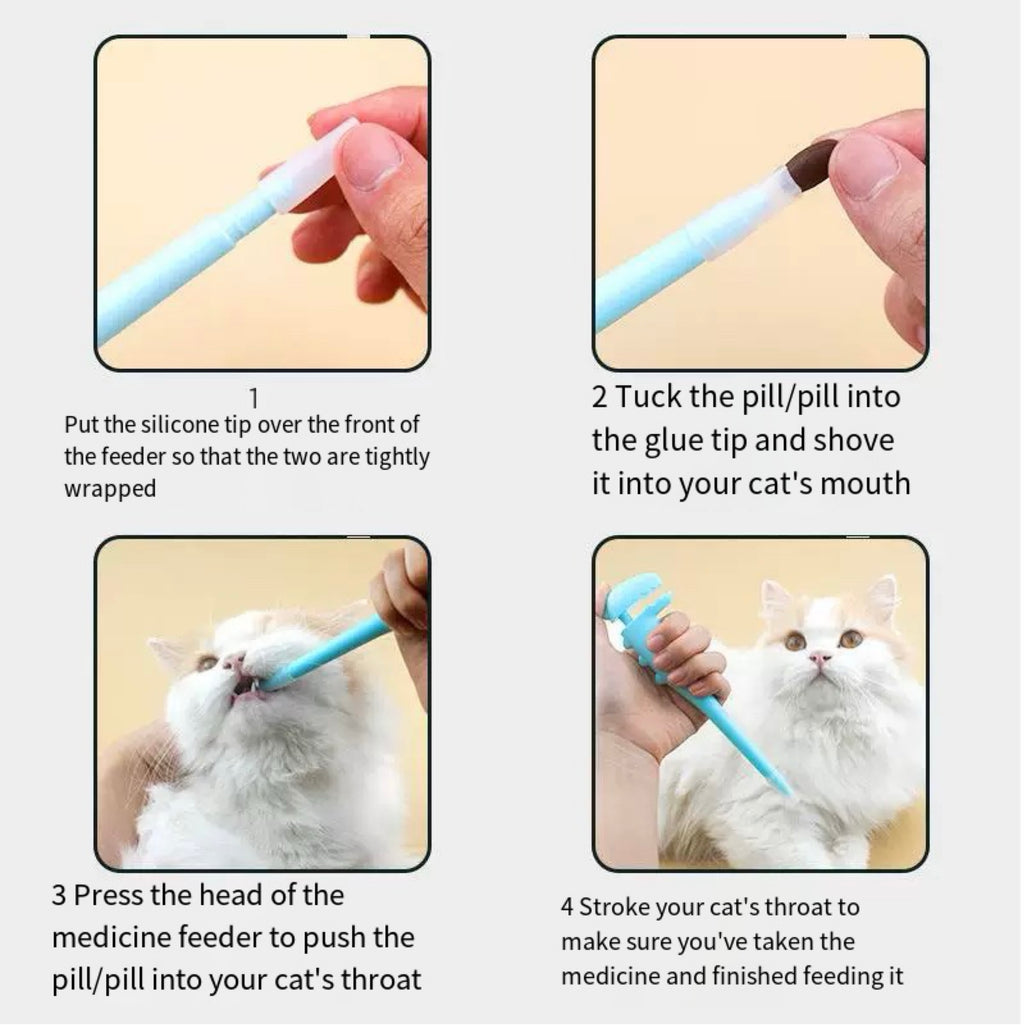 Pet Medicine Feeder Pill Plunger Popper for Small Cats Dogs