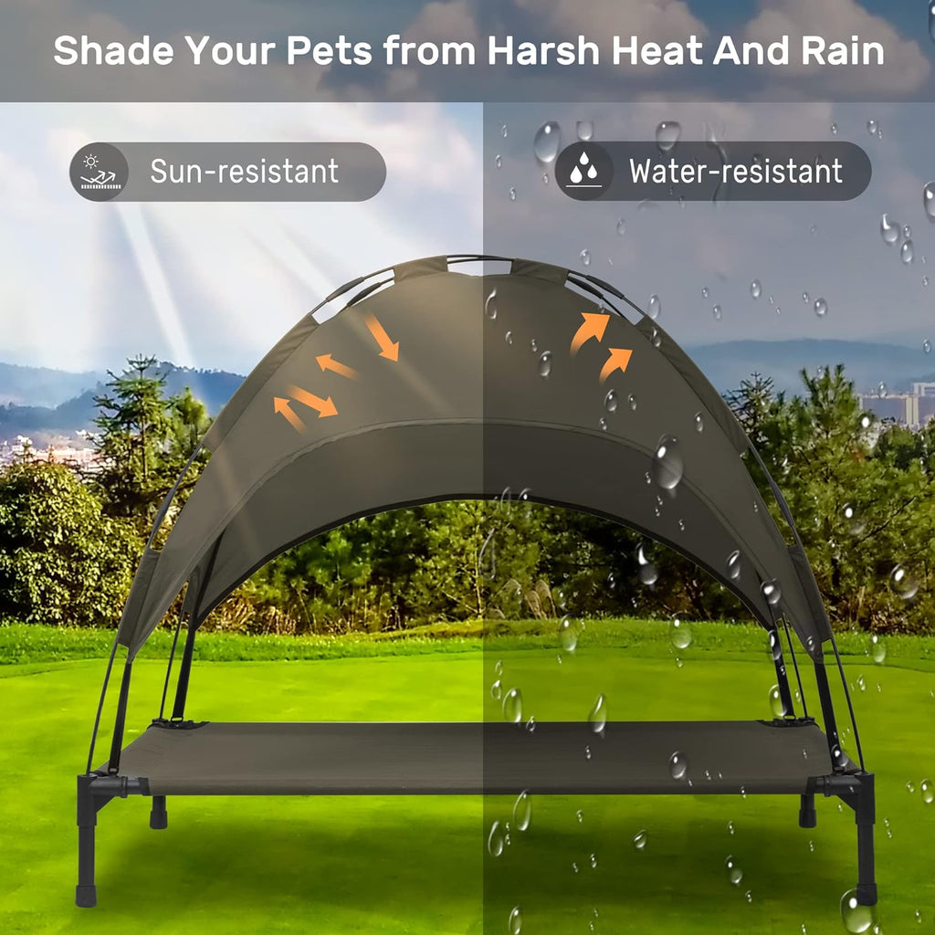 Elevated Dog Bed with Canopy