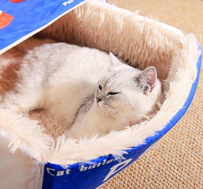 Pet House with Soft PP Cotton Cat Bed