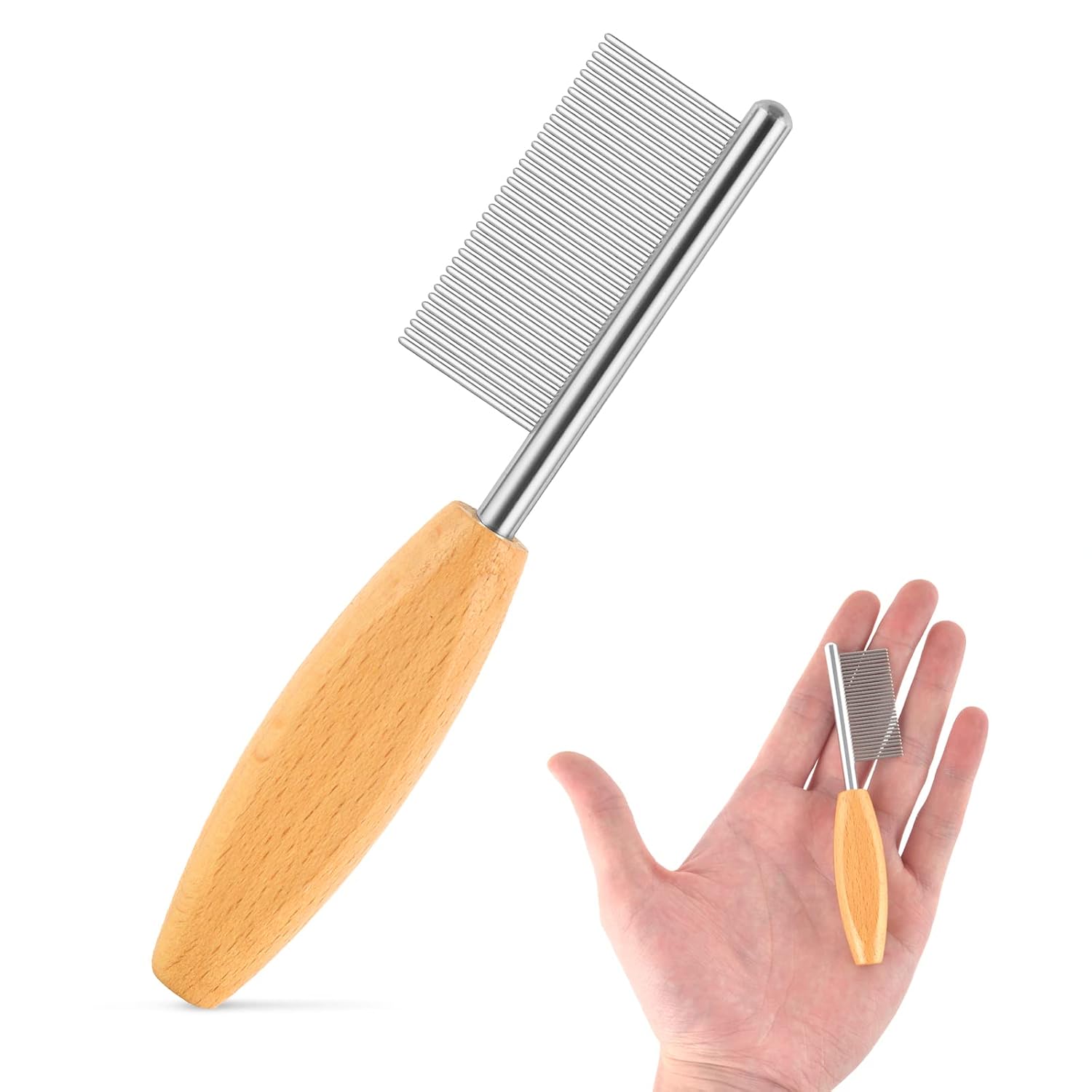 Pet Face and Finishing Comb for Dogs Small Faces Metal Pocket Comb