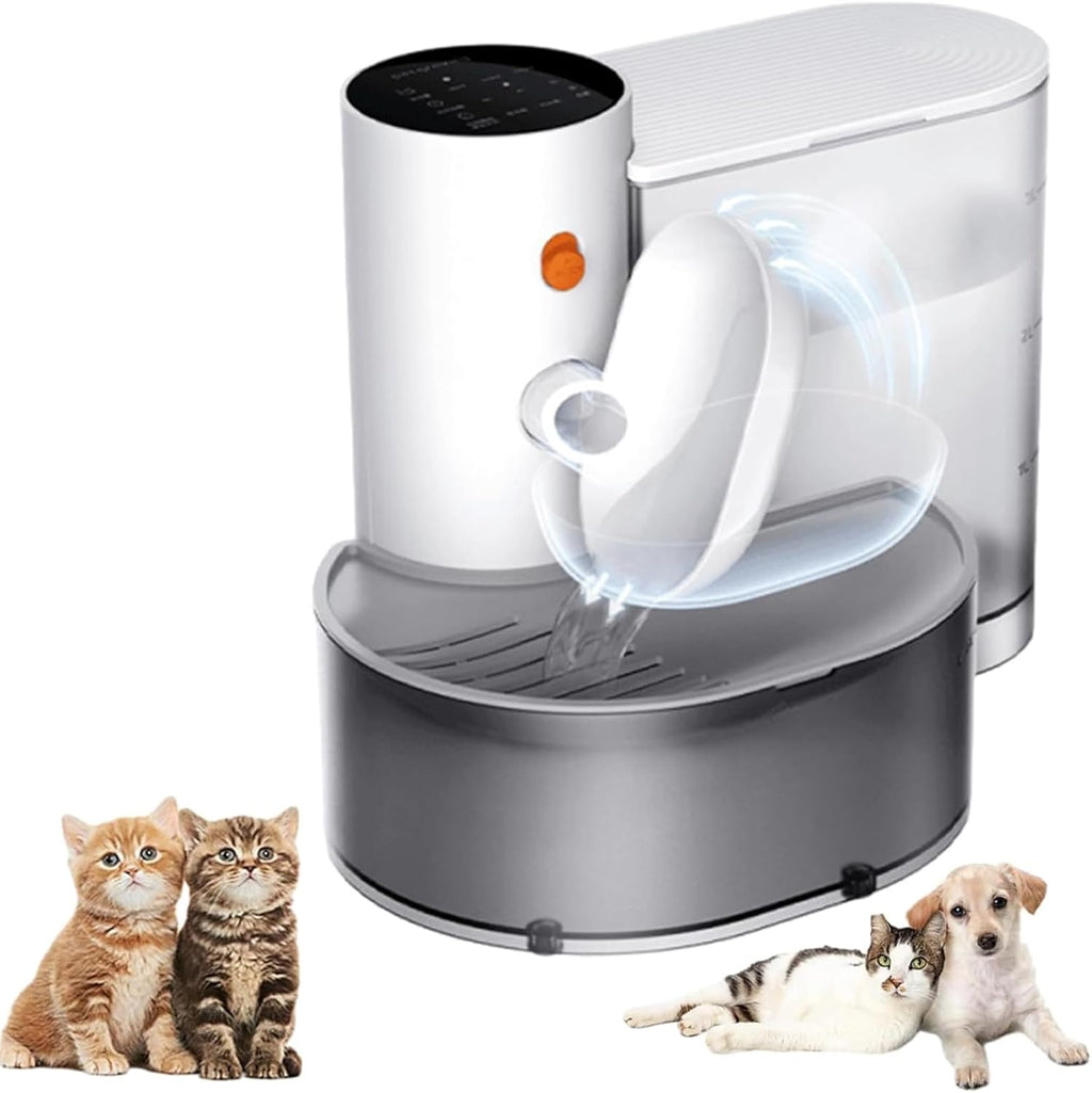 Filter free Cat Water Fountain,Wireless Pet Fountain Battery Operated,3L