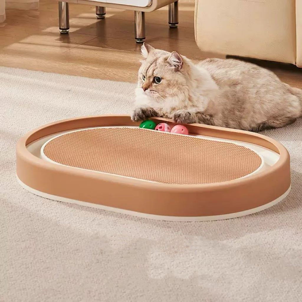 Scratch and Spin Cat Scratcher Pad with Interactive Spinning Balls for Active Play