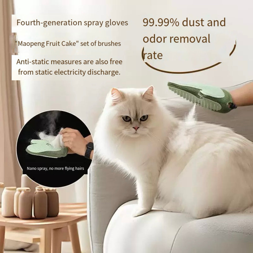 Spray grooming gloves for cat