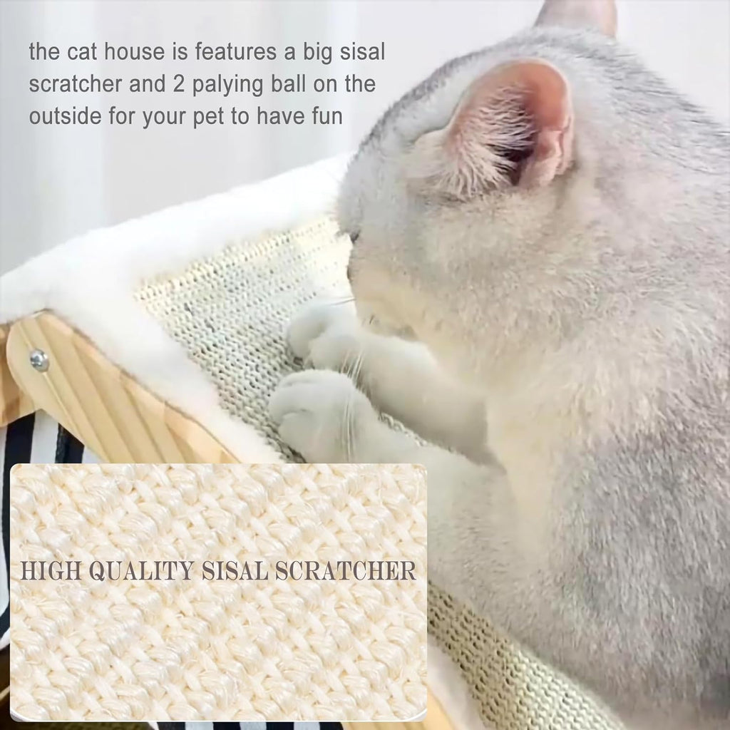 Cat House Tent Shape with Sisal Scratcher