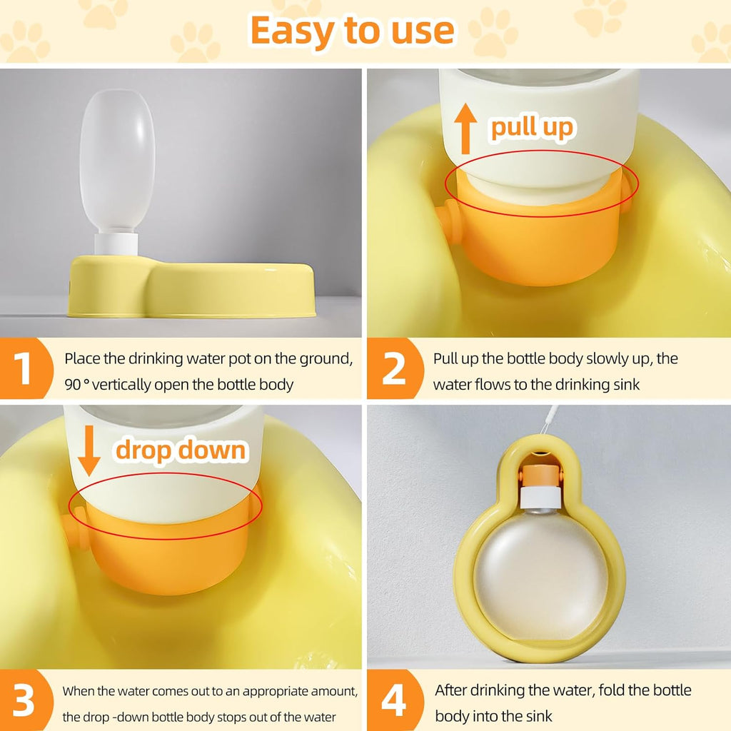 Dog Water Bottle, 19oz Portable Foldable