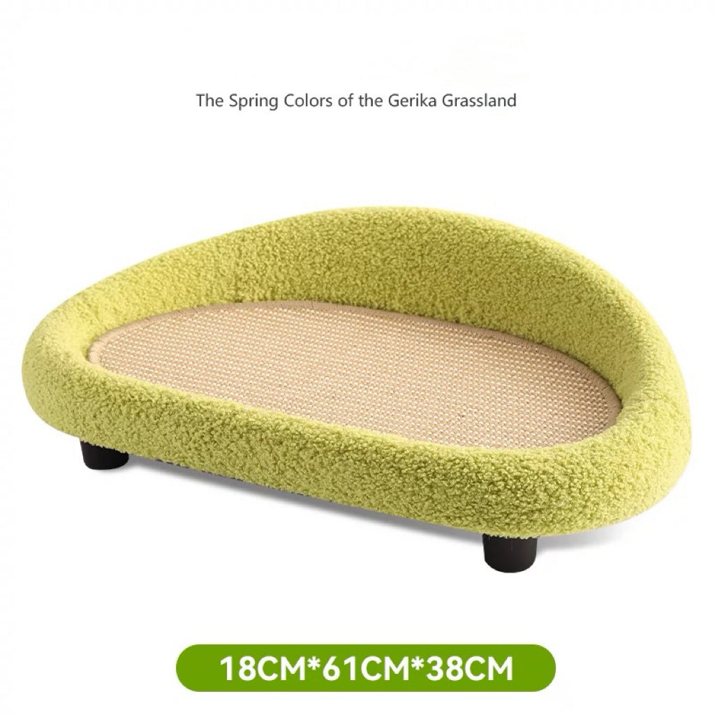 Cat Scratcher Couch Pet Sofa Bed with Non Slip Bottom Linen Fabric