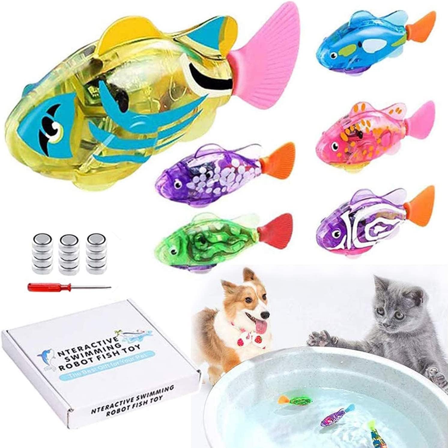 Interactive Robot Fish Toys for Cat/Dog(6 Pcs)