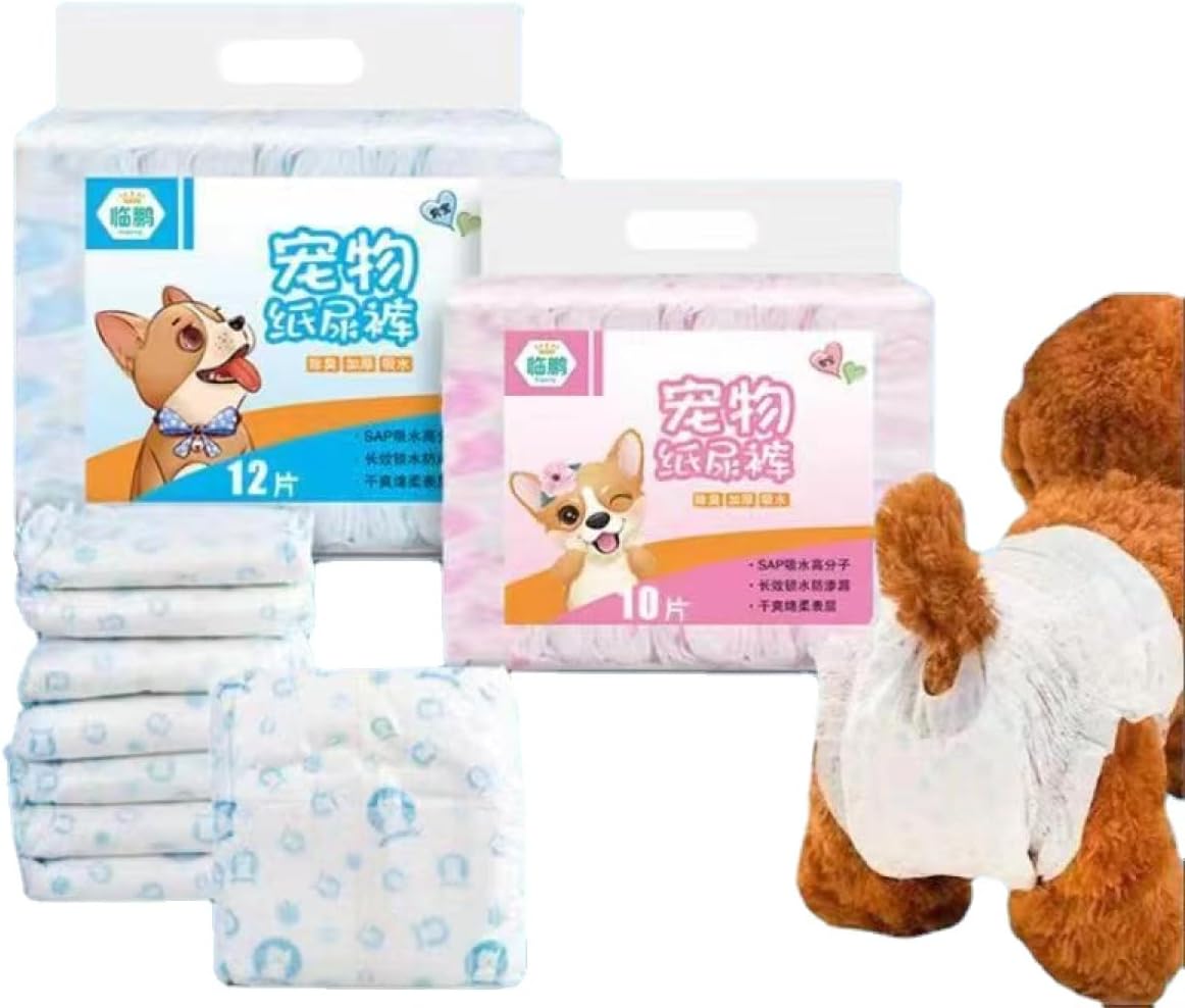 Dog Diapers Male,10 Count Dog Belly Bands for Male Dogs Wraps Disposable