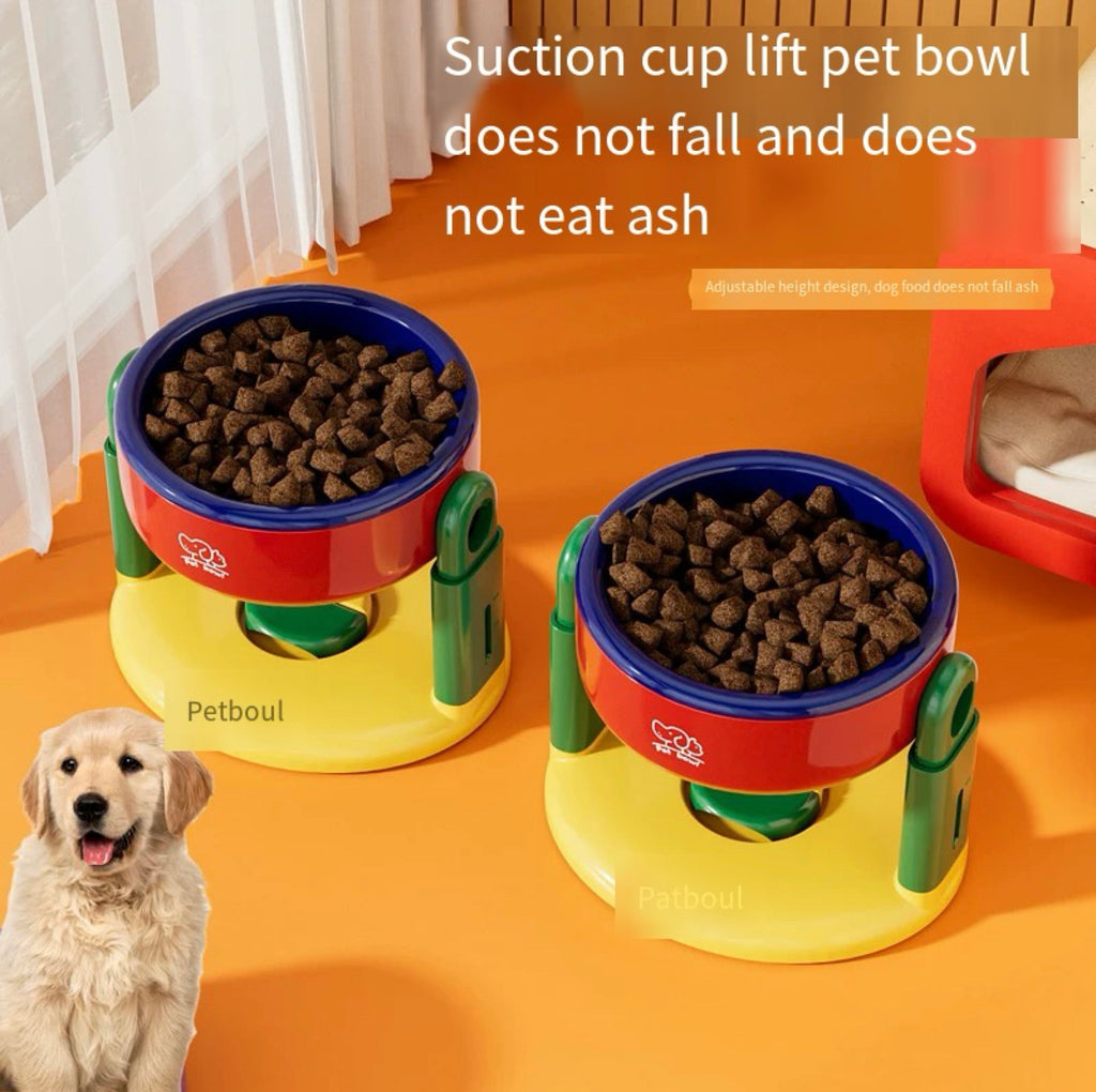 Adjustable height cat bowl